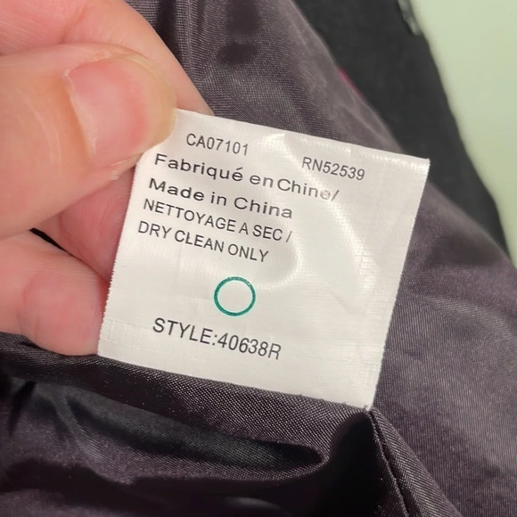 HILARY Radley 100% Wool Coat Black Size 6 Oversized Collar - Picture 9 of 9